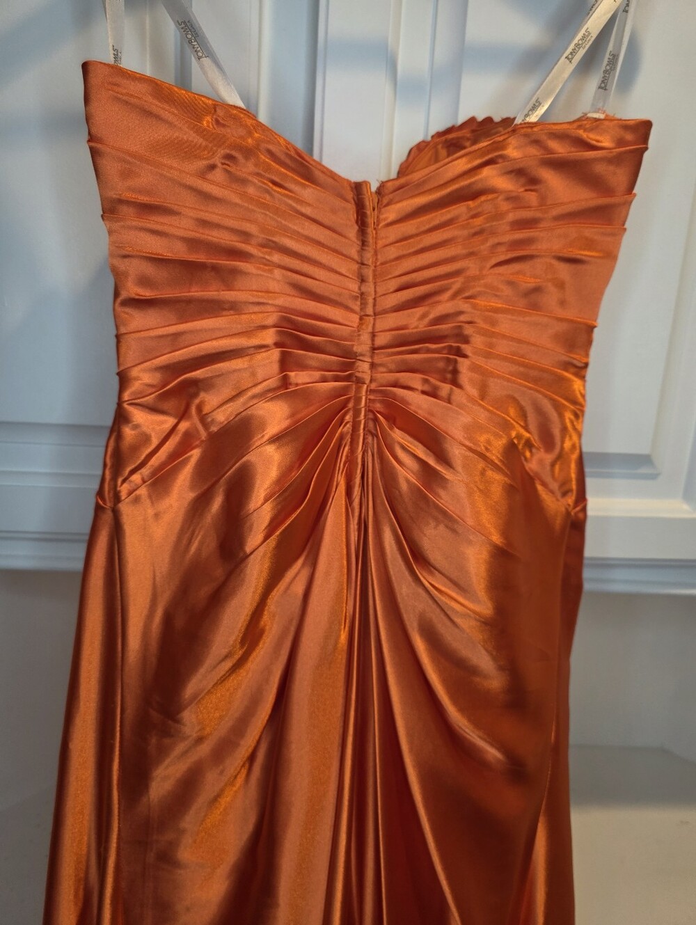 Tony Bowls Orange Beaded One Shoulder Formal Gown NWOT Size 6 Crystal Pageant - Picture 6 of 14